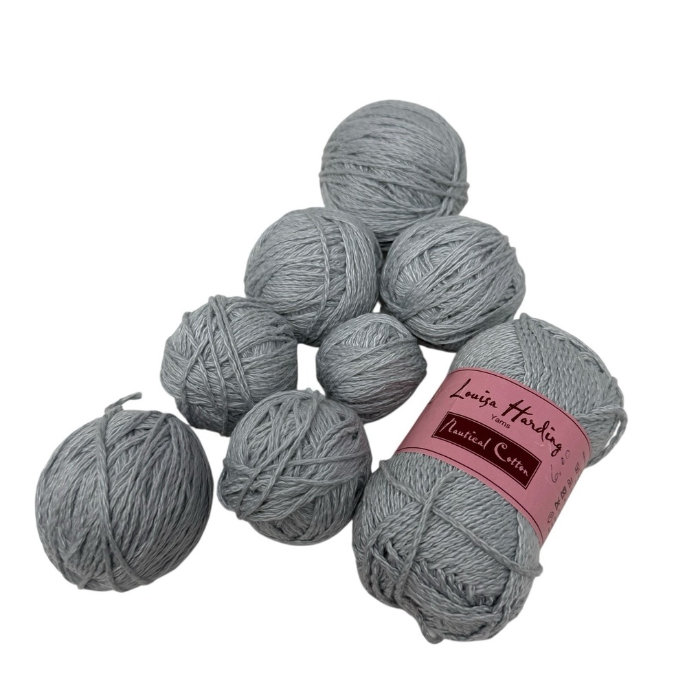 Louisa Harding Naut-04 Cotton‎ Yarn Gray Nautical Cotton Lot 8.7 oz